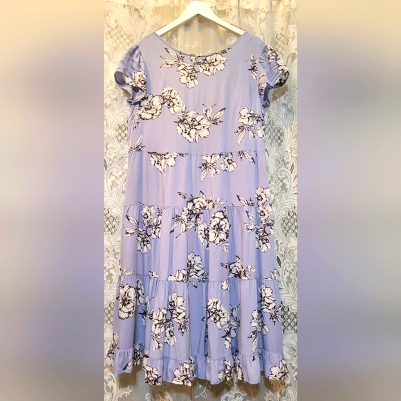 Free People Size M Floral Lavender Dress - Picture 1 of 7